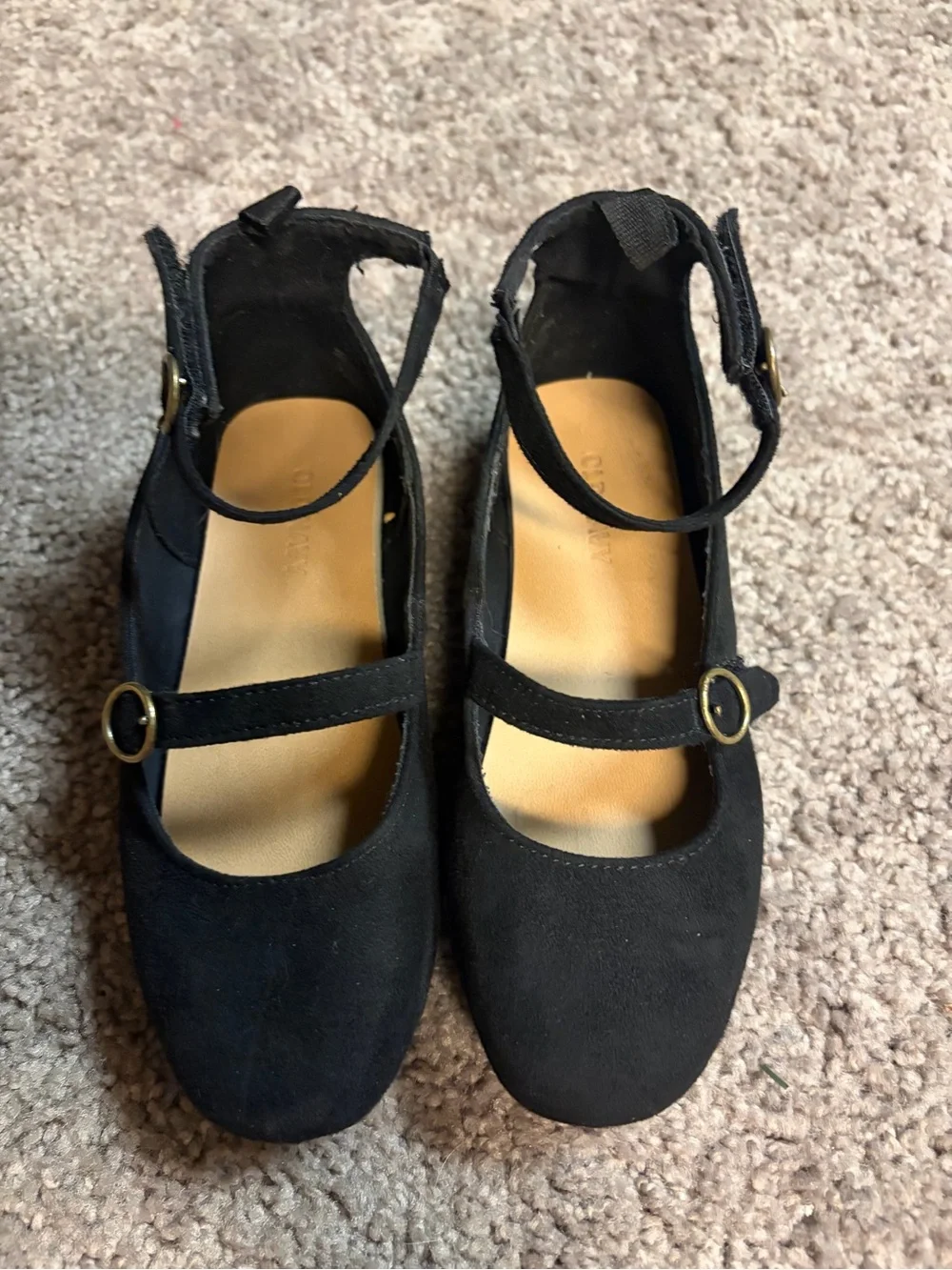 Little girls  Black Mary Jane Ankle-Strap Flats
